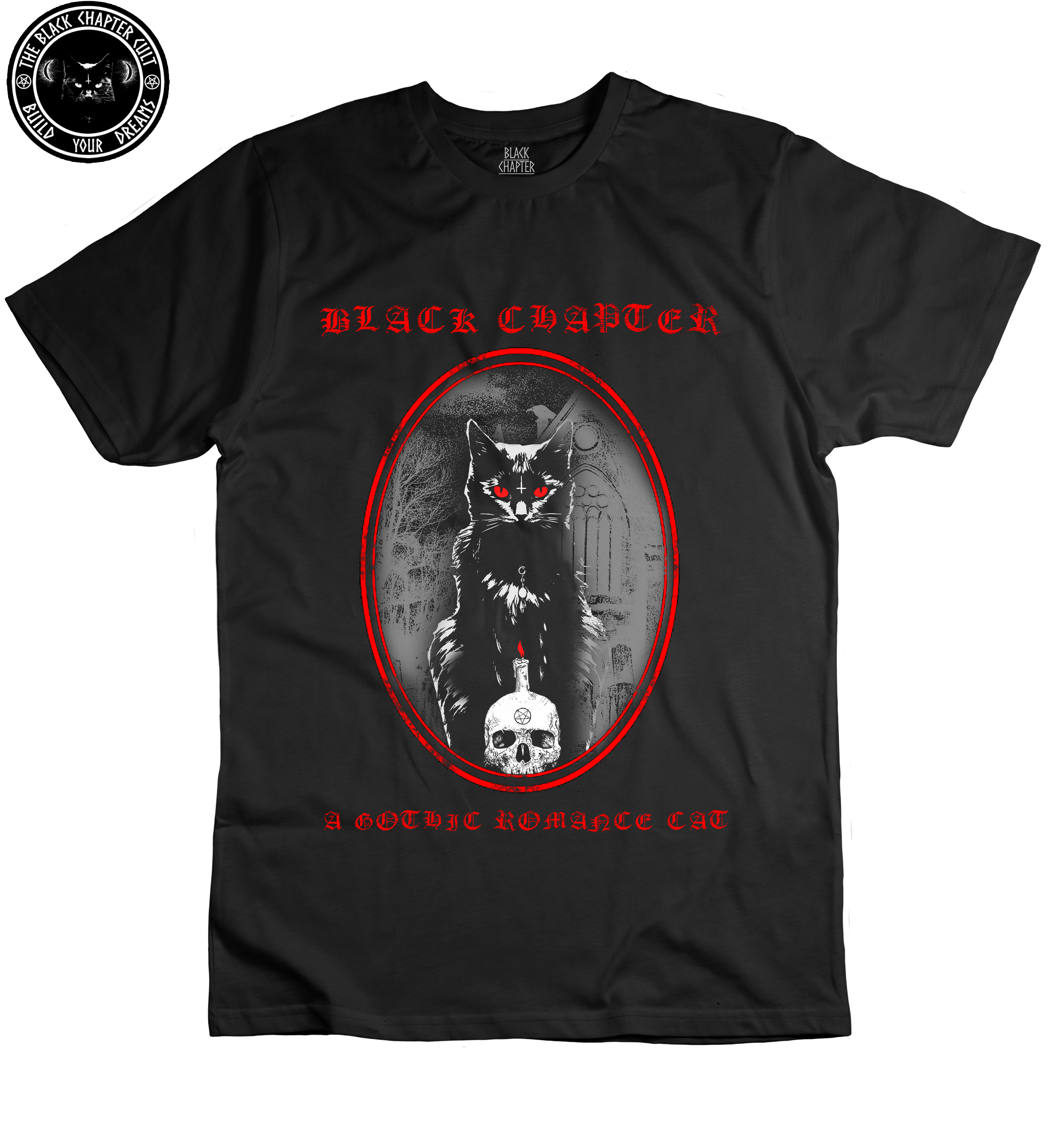 T-shirt - A Romantic Gothic Cat