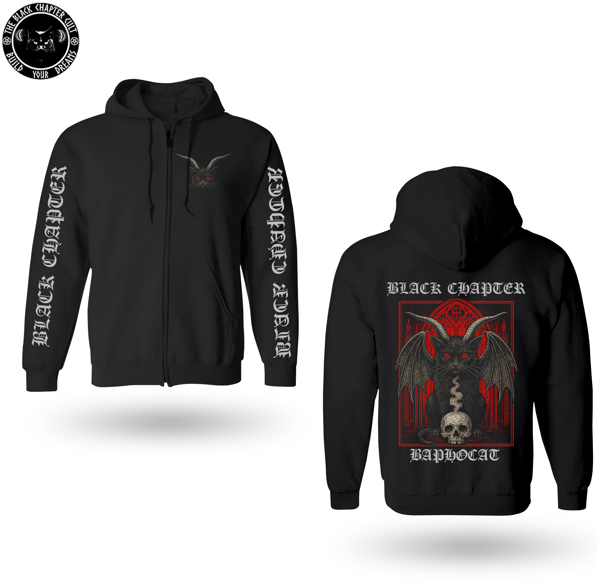 Moletom de Ziper Capuz Baphocat