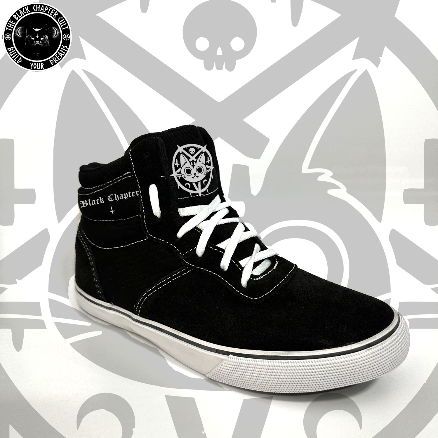 Sneakers - Black and White Cat