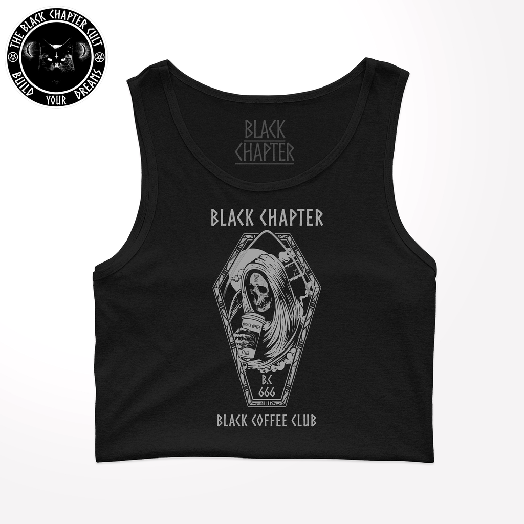 Cropped Tank Top - Black Coffee Club