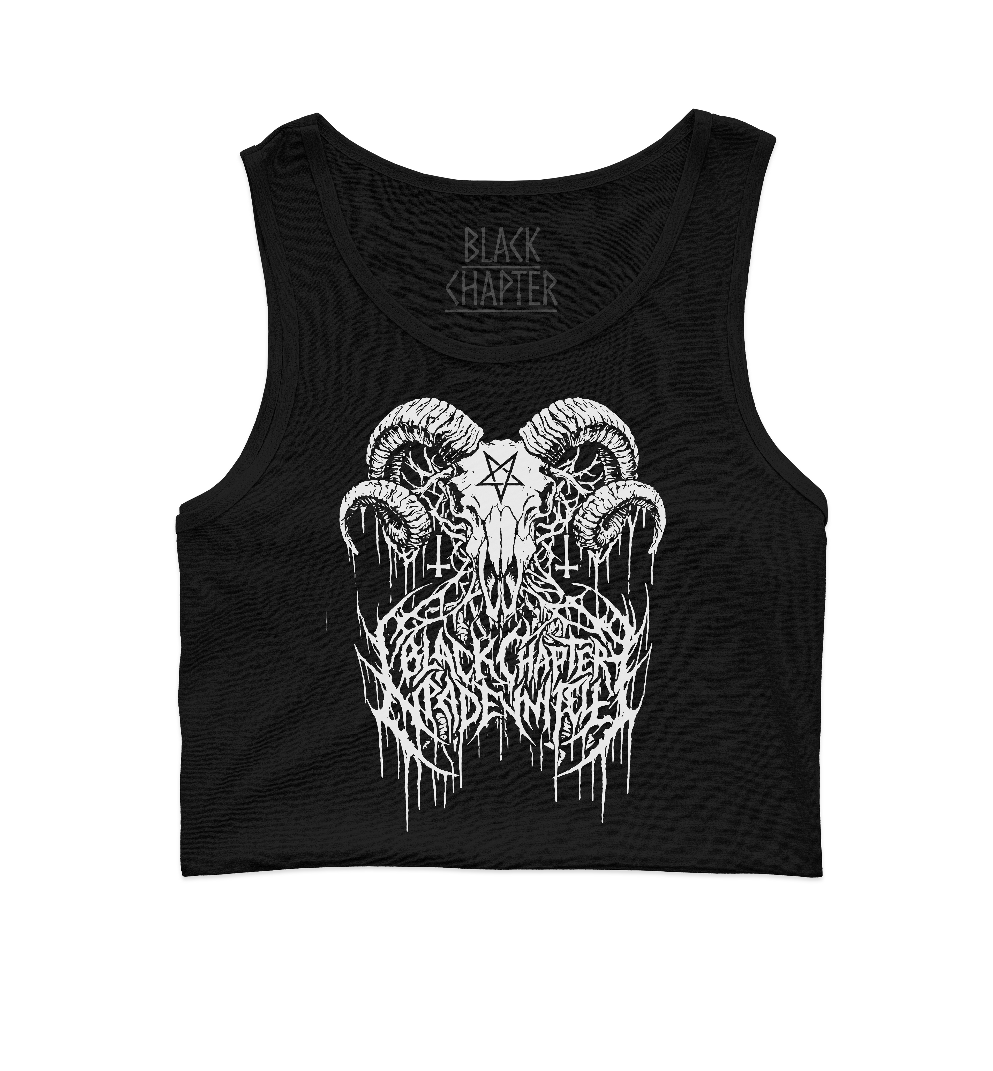 Cropped Tank Top - Satanic Vibes Only
