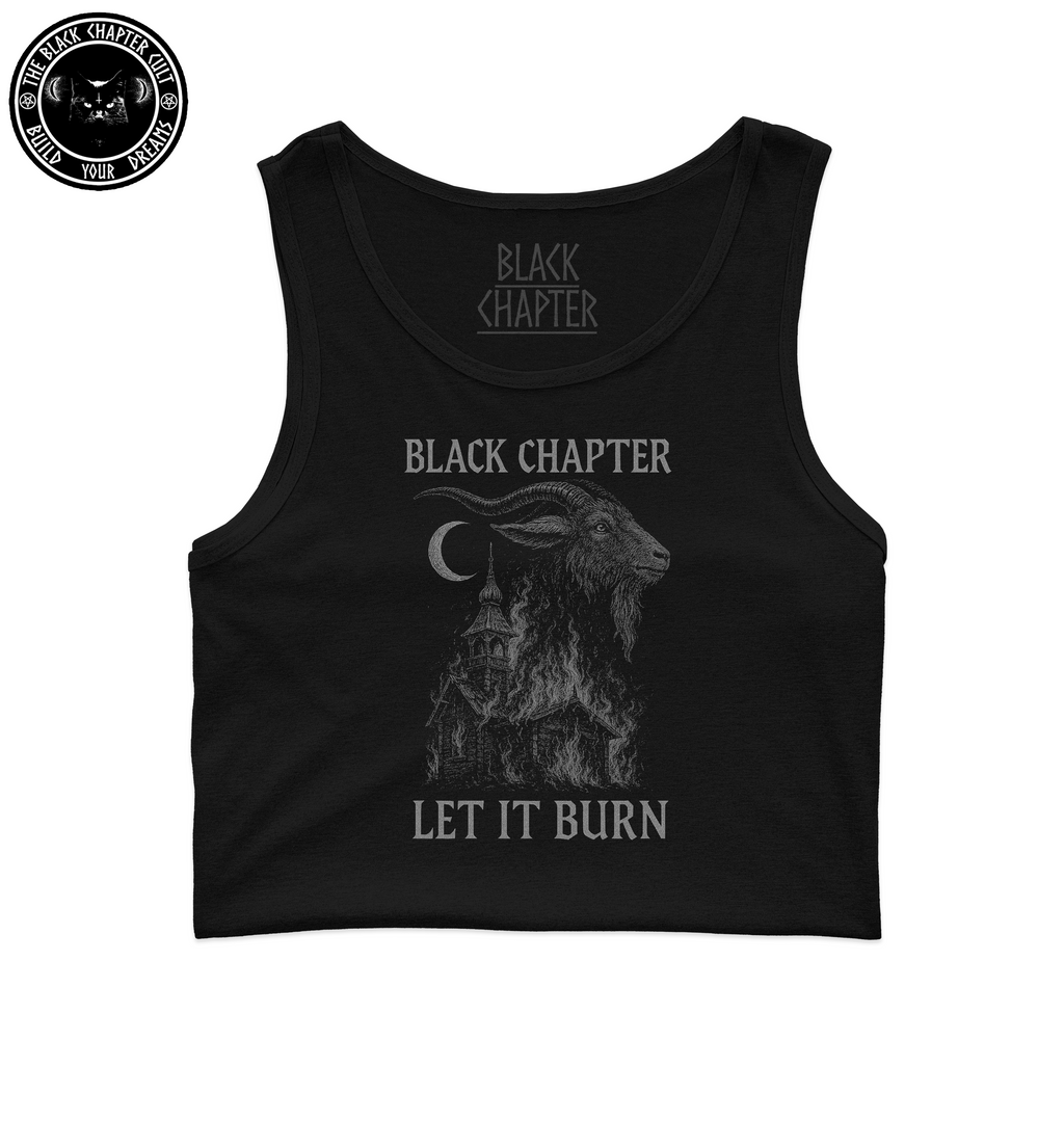 Cropped Tank Top - Let it Burn